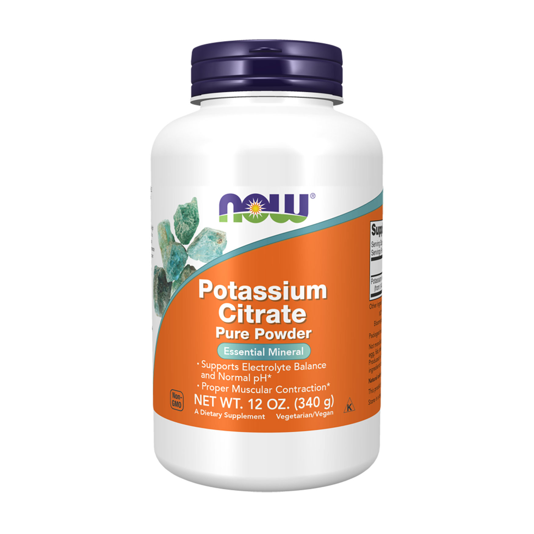 Цитрат калію Now Foods Potassium Citrate Pure Powder в порошку, 340 г